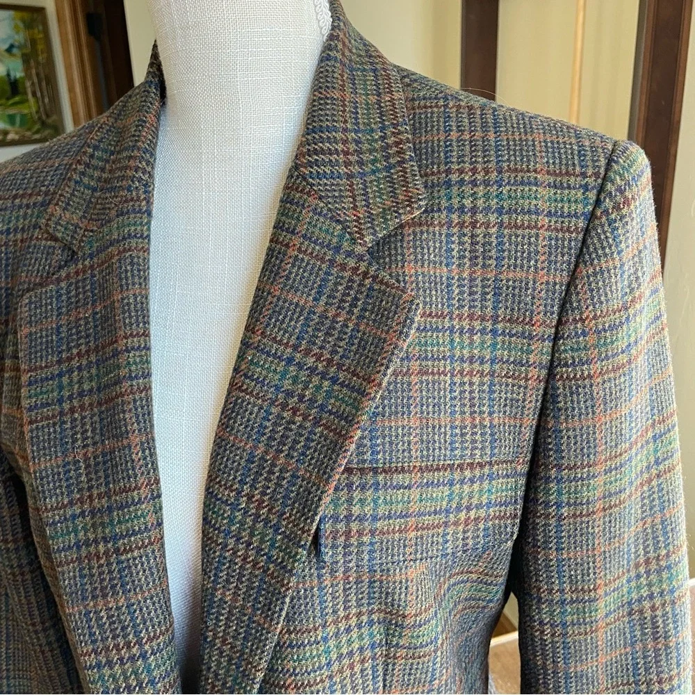 Lauren Ralph Lauren Checkered Blazer - Brown and Blue - Picture 16 of 16